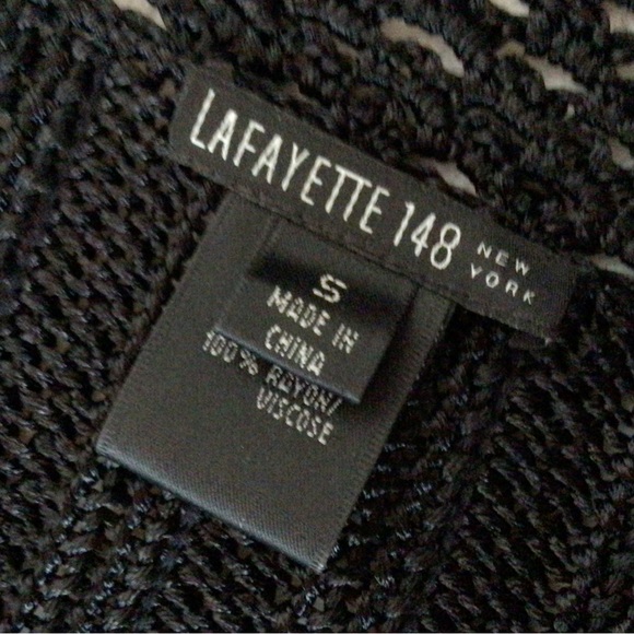 Lafayette 148 New York Viscose Knit Shrug, Black, Small - Picture 8 of 8